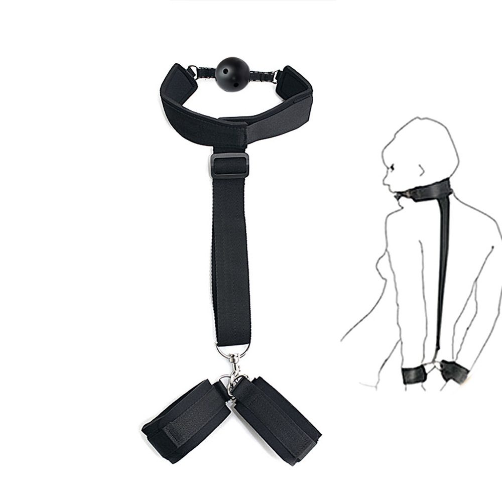 Bouche du kit harnais en cuir bondage