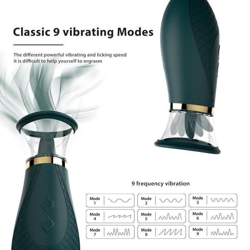 Vibrador de punto G con lengüeta y ventosa de Silicona & ABS