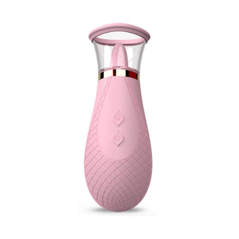 Vibrador de punto G con lengüeta y ventosa de Silicona & ABS