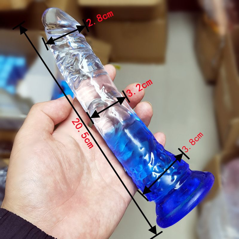 Crystal Clear Dildo in Silicone & ABS