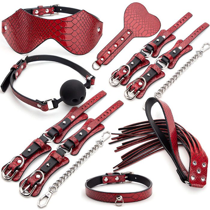 Collar Handcuffs Strap-on Kit Mouth