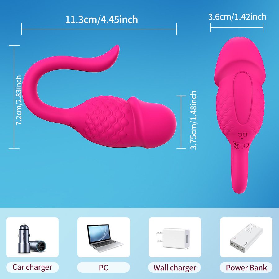 Vibratore a Uovo con Controllo Remoto (10.5 × 5 × 4 cm)