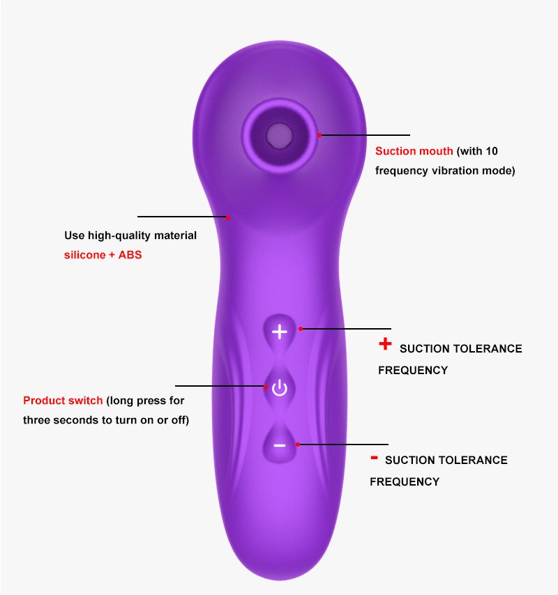 Suction Vibrator in Silicone & ABS