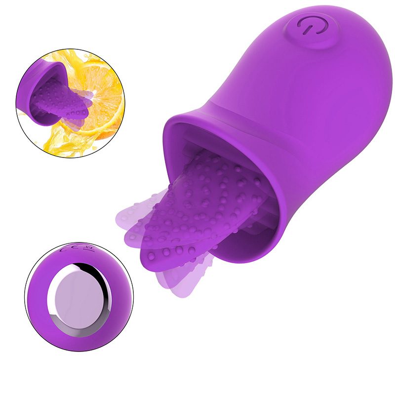 Licking Tongue Vibrator in Silicone & ABS