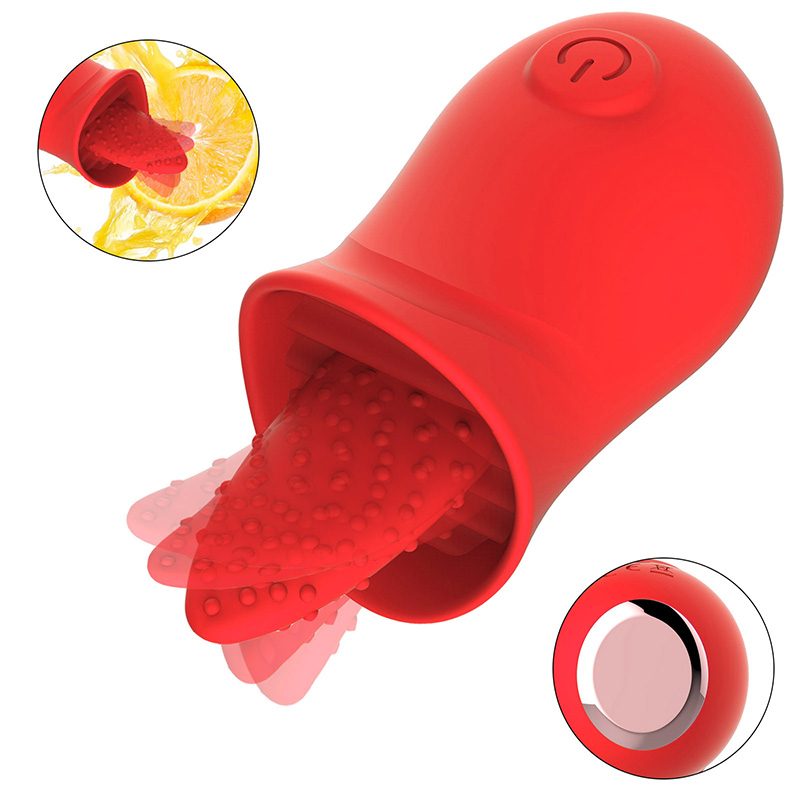 Licking Tongue Vibrator in Silicone & ABS