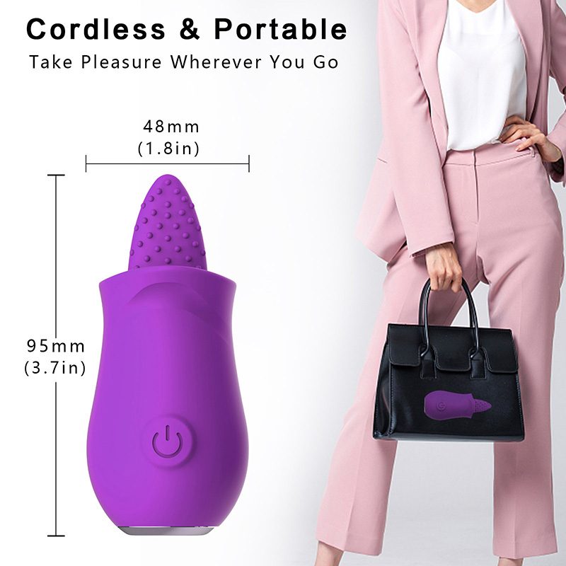 Licking Tongue Vibrator in Silicone & ABS