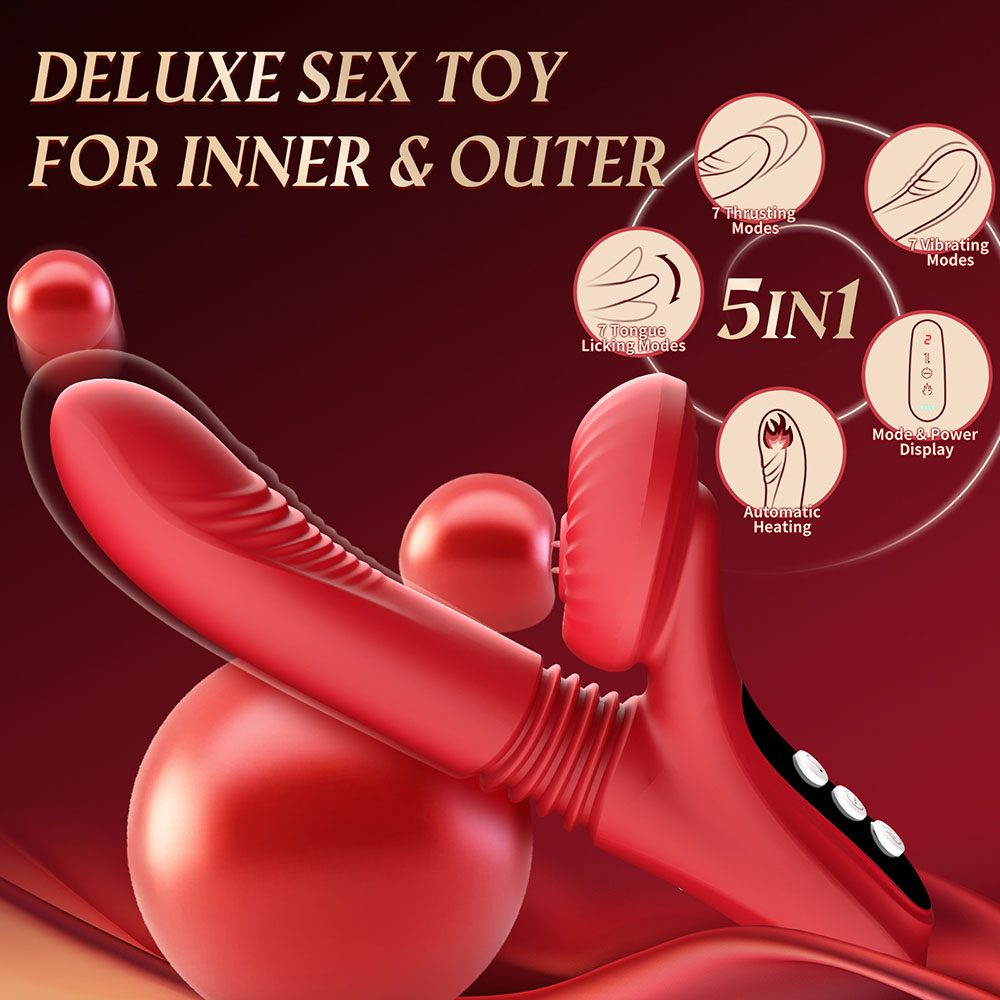Telescopic G-spot Vibrator – Red or Black
