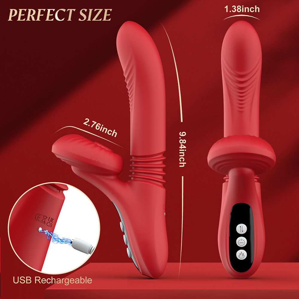 Telescopic G-spot Vibrator – Red or Black