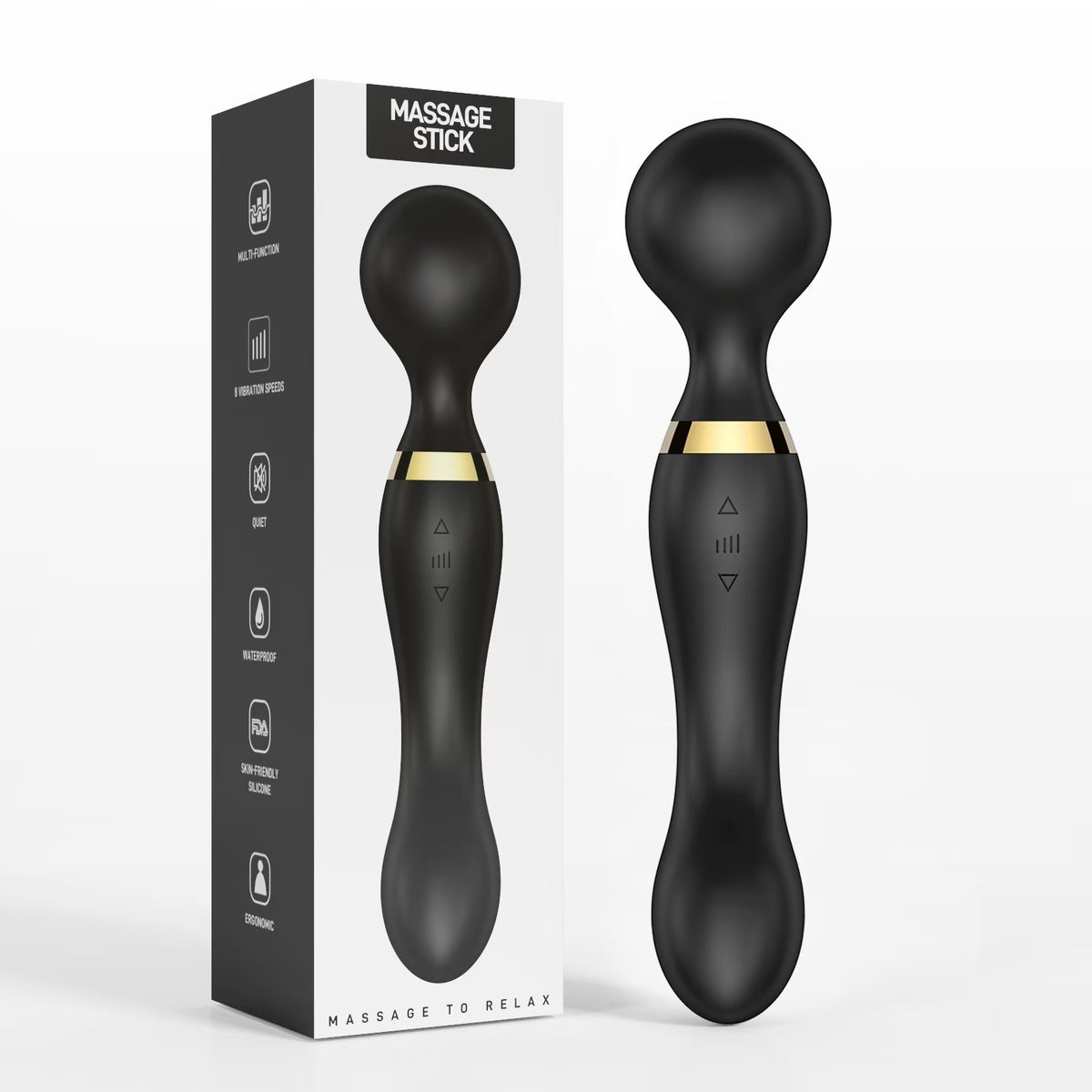 Twin Double Vibrator (22 × 5 × 3.8 cm)
