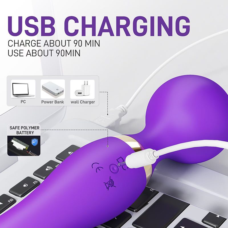 Twin Double Vibrator (22 × 5 × 3.8 cm)