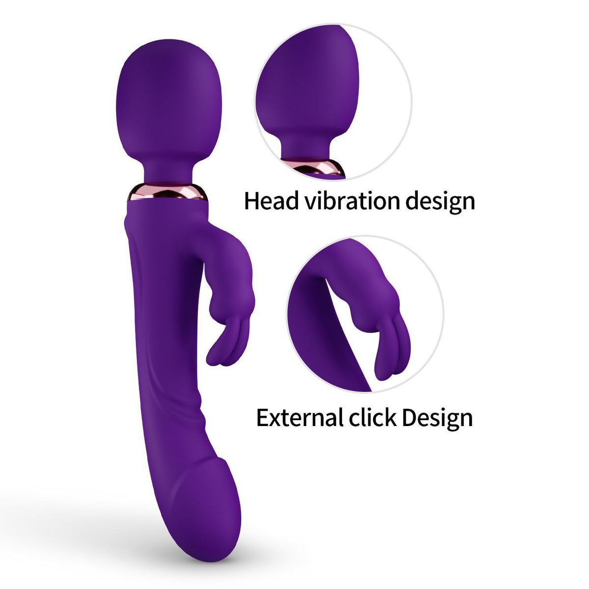 Twin Double Vibrator (24.6 × 5 × 3.7 × 2 cm)