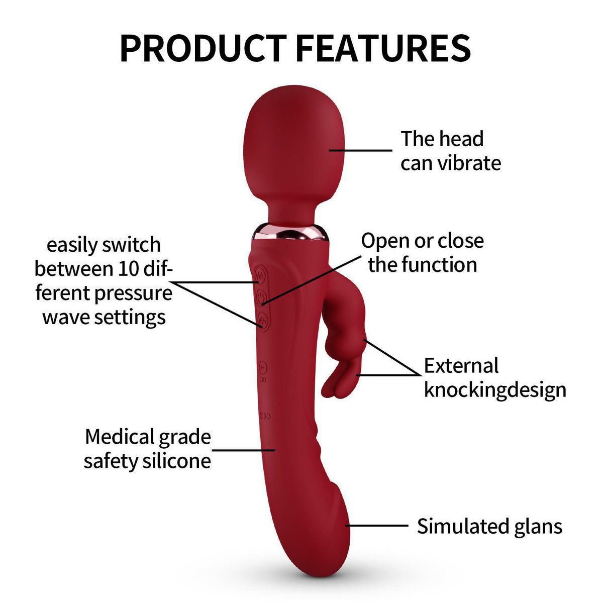 Twin Double Vibrator (24.6 × 5 × 3.7 × 2 cm)