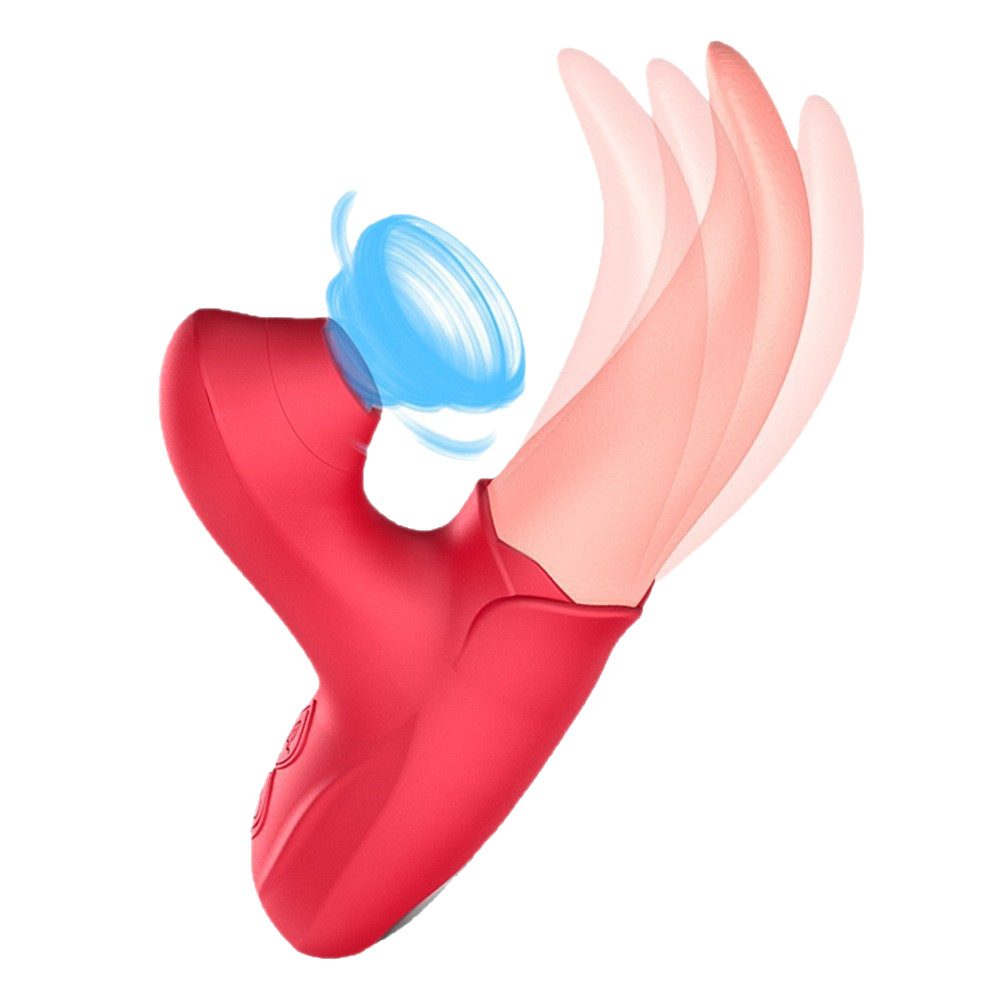Vibrador de língua lambedora – Vermelho