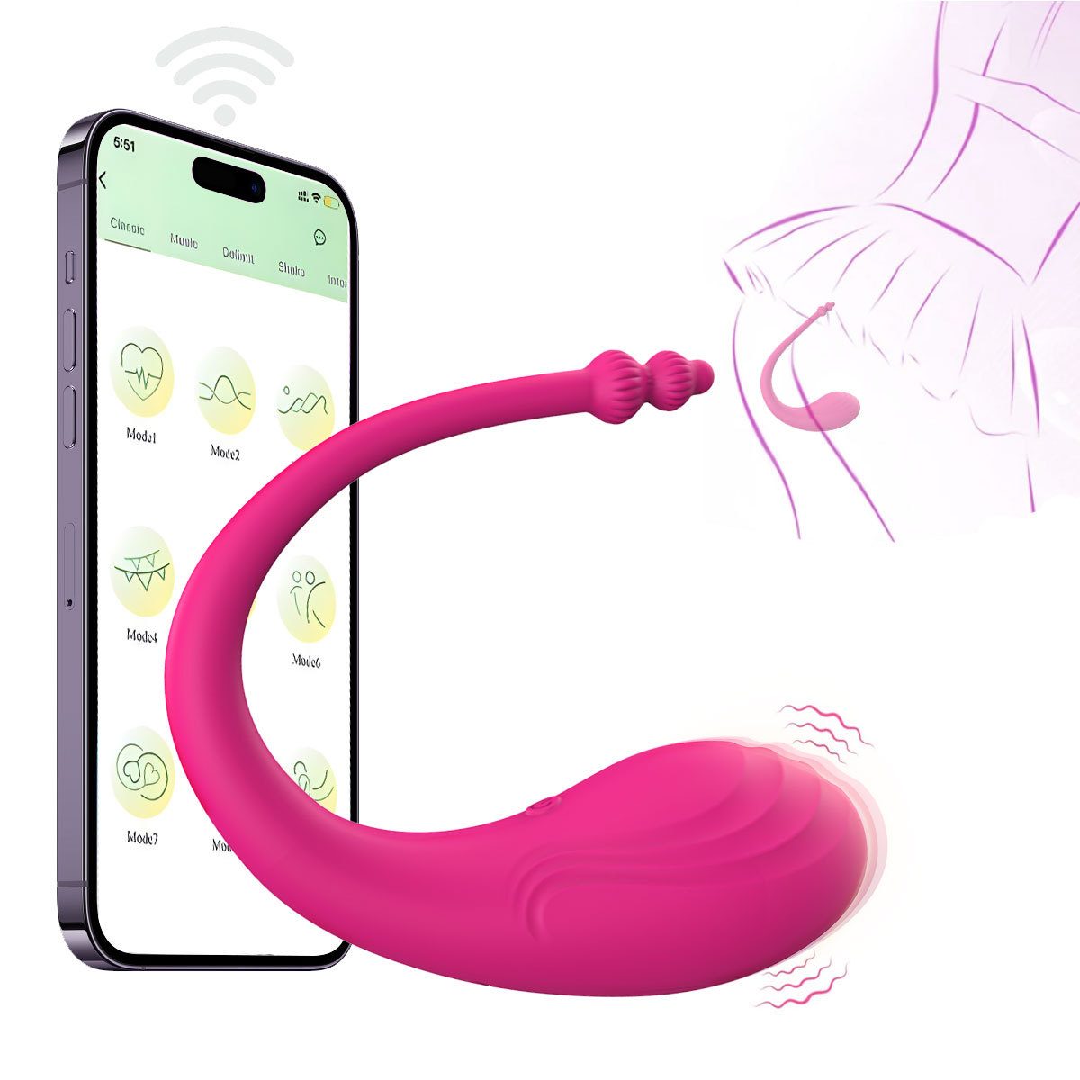 App-controlled Remote Control Egg Vibrator