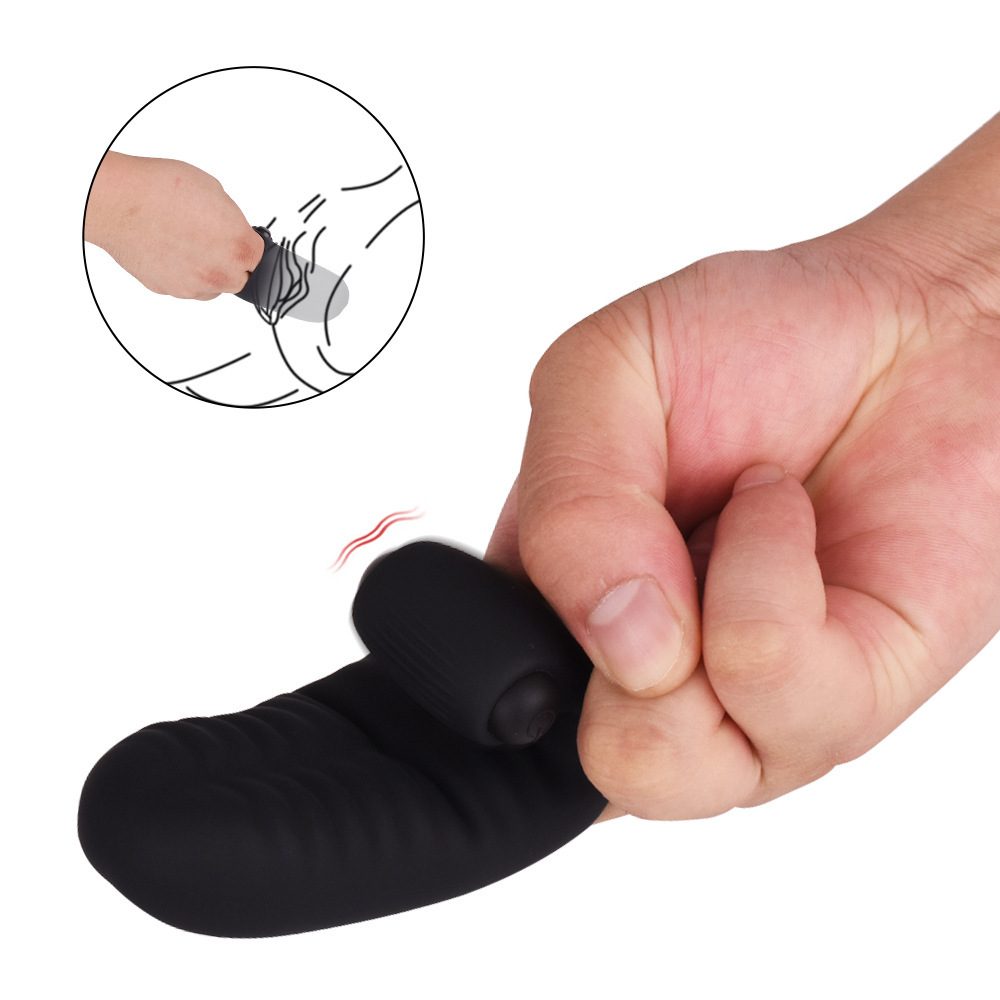 Vibrateur doigtier vibrant en silicone