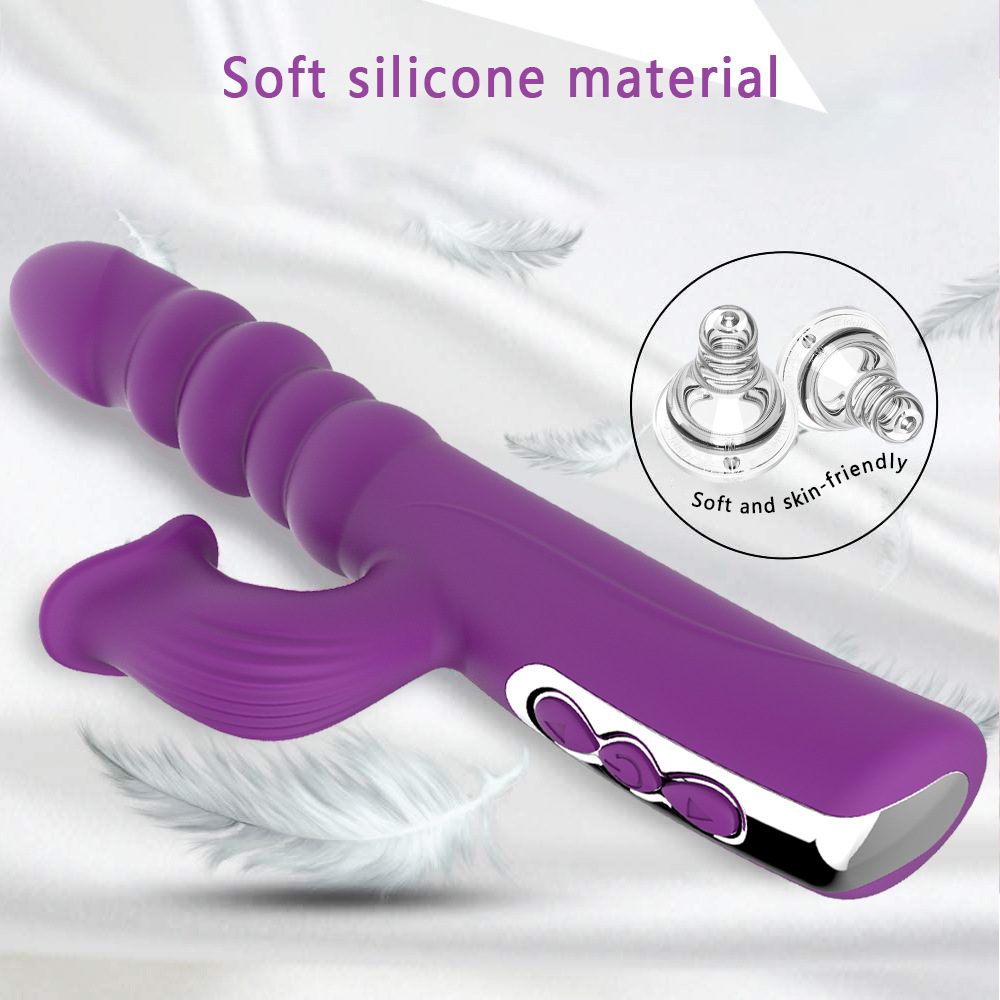 Vibreur classique télescopique en silicone & ABS