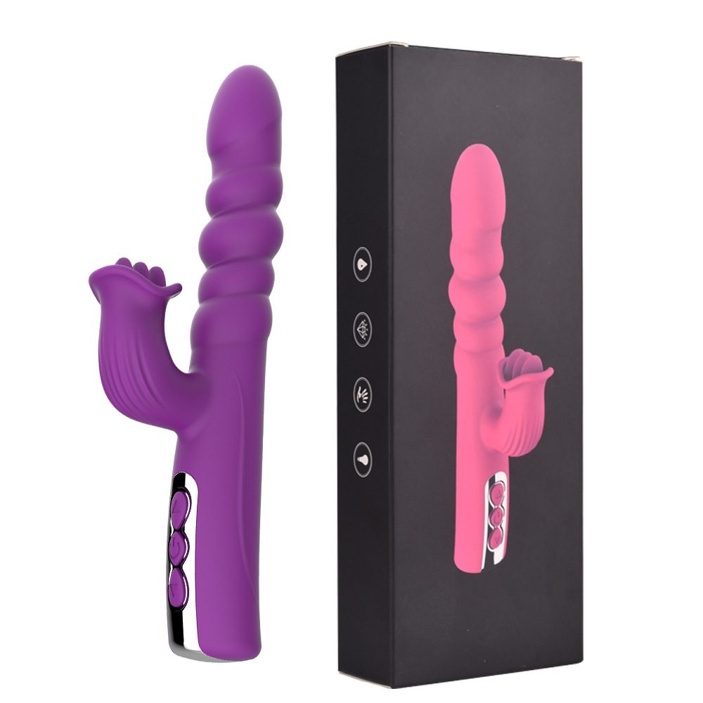 Vibreur classique télescopique en silicone & ABS