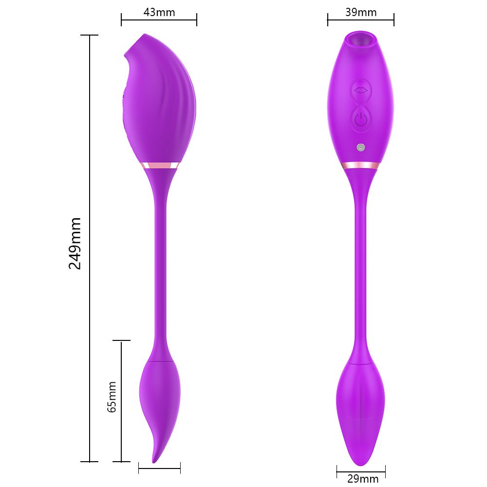 Twin Double Vibrator – Red or purple
