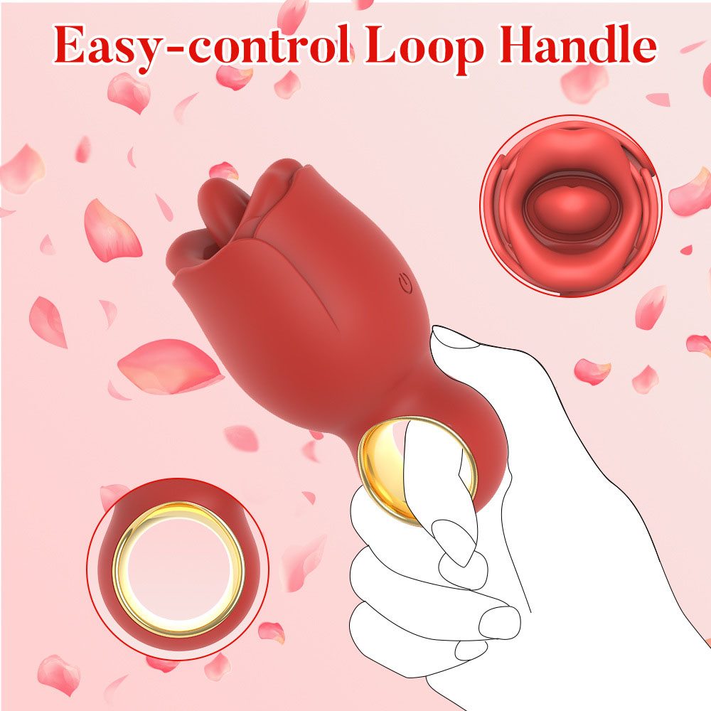 Licking Tongue Vibrator (5.6 × 5.6 × 11.2 cm)