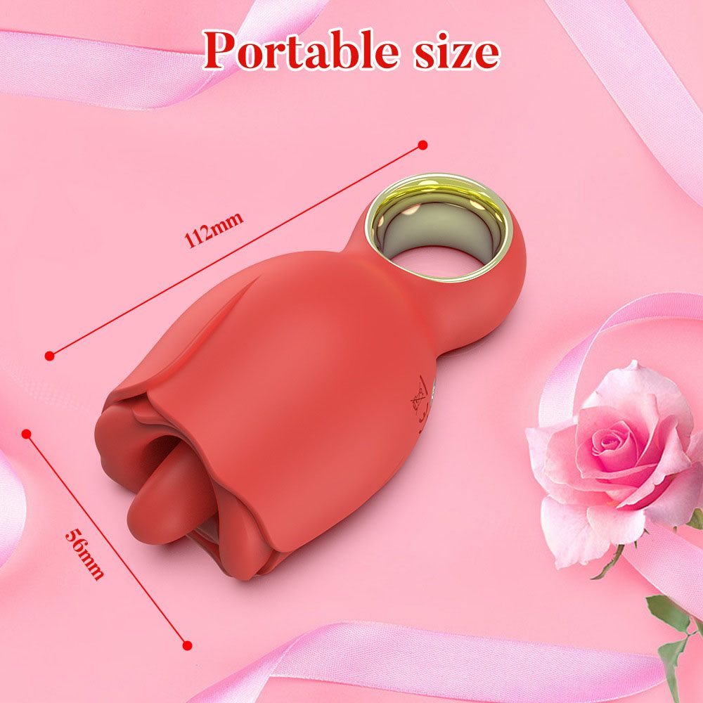 Licking Tongue Vibrator (5.6 × 5.6 × 11.2 cm)