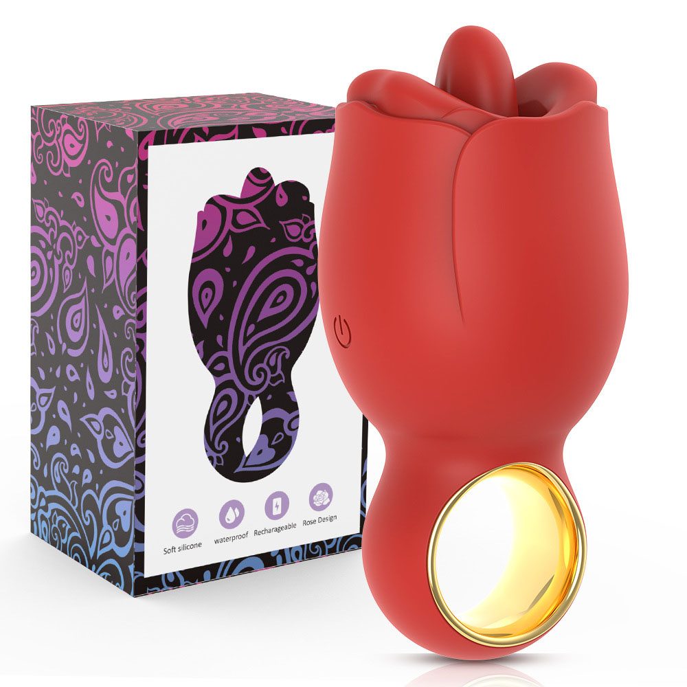 Licking Tongue Vibrator (5.6 × 5.6 × 11.2 cm)