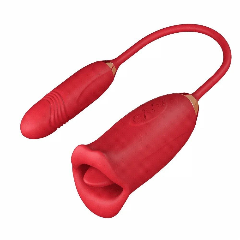 G-spot Vibrator in Silicone & ABS, Red