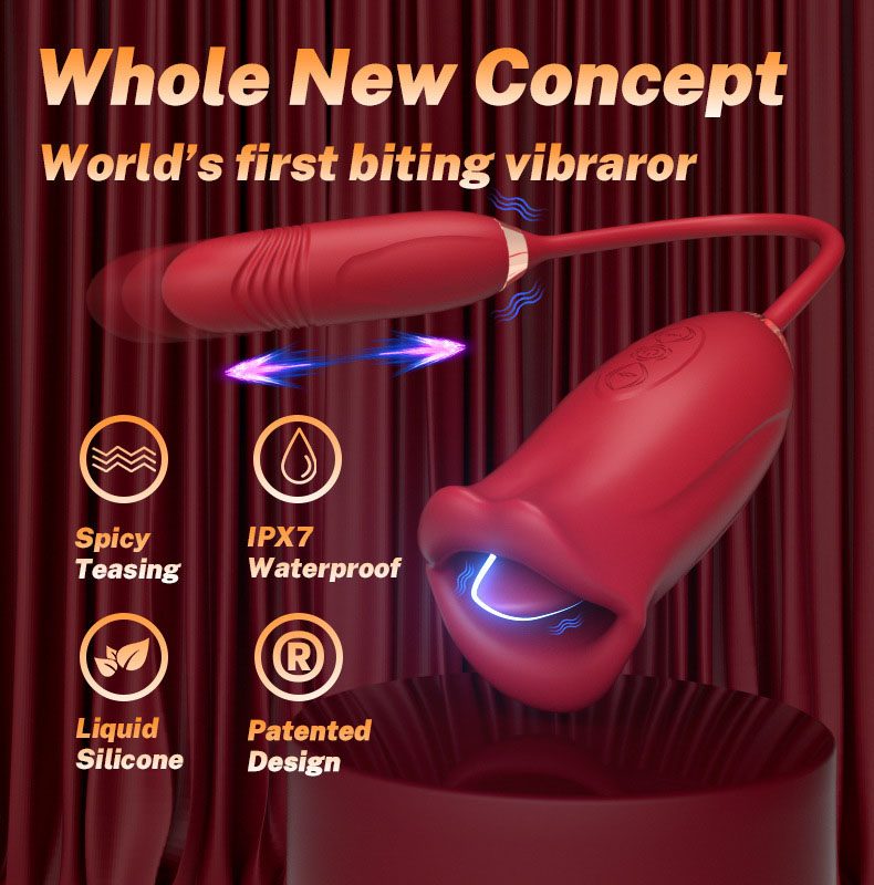 G-spot Vibrator in Silicone & ABS, Red