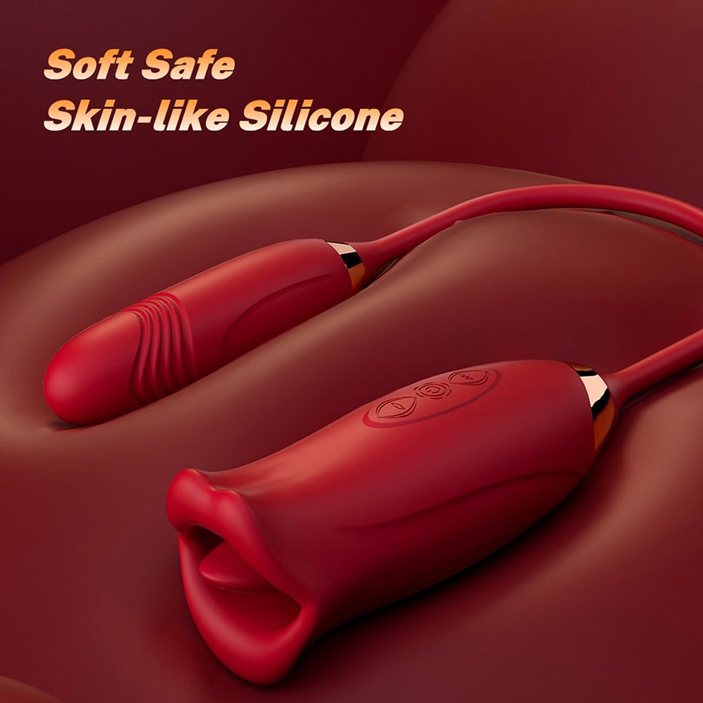 G-spot Vibrator in Silicone & ABS, Red