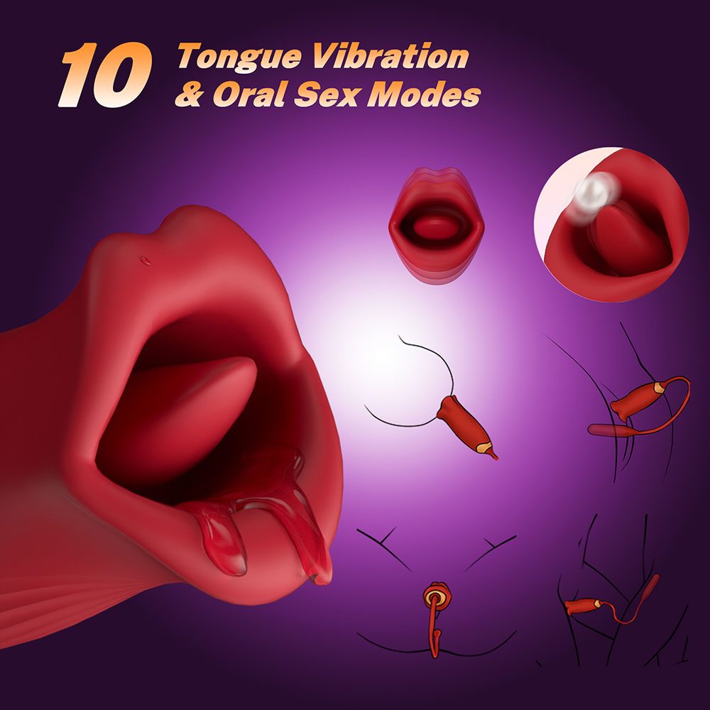 G-spot Vibrator in Silicone & ABS, Red