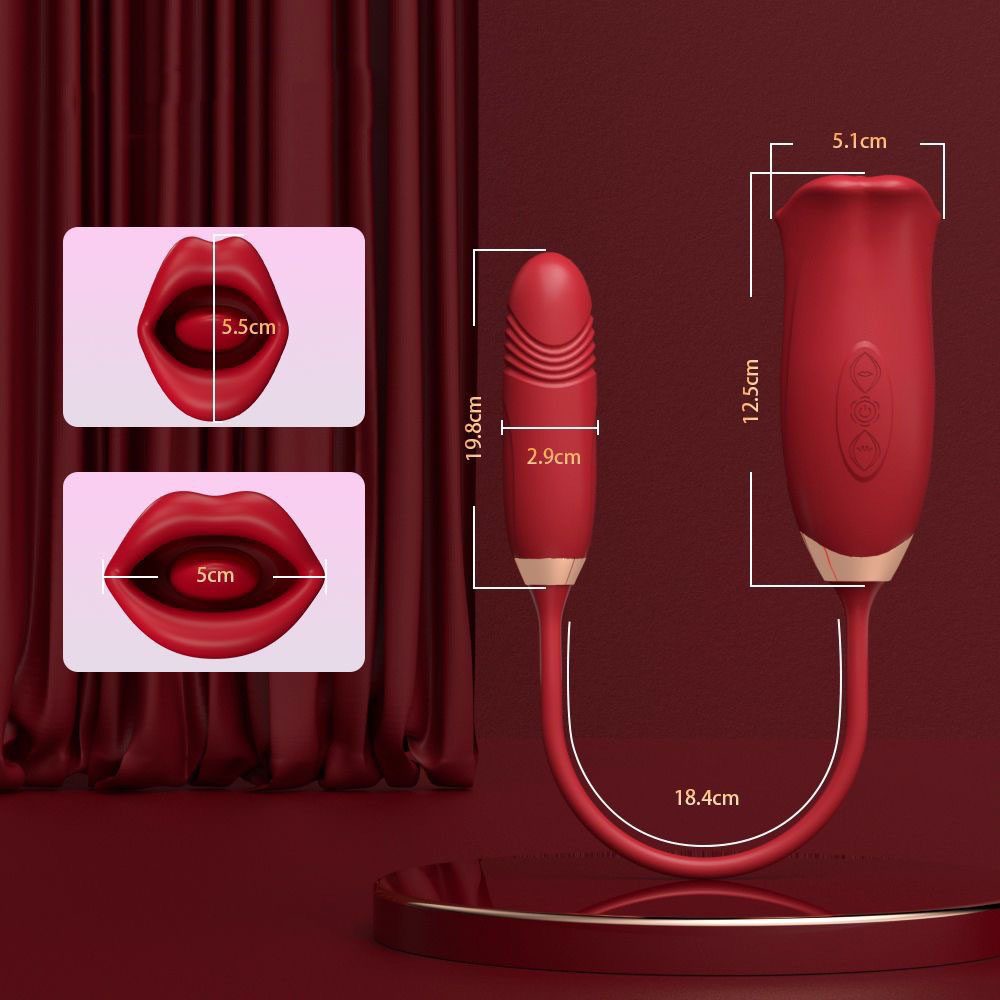 G-spot Vibrator in Silicone & ABS, Red