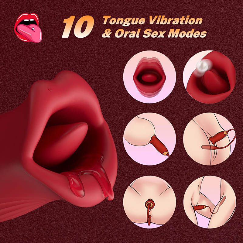 G-spot Vibrator in Silicone & ABS, Red