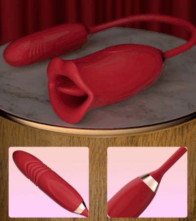 G-spot Vibrator in Silicone & ABS, Red