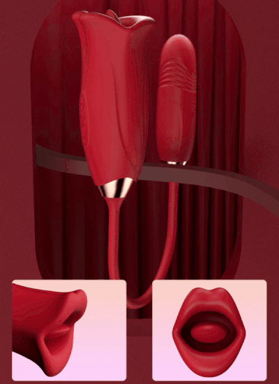 G-spot Vibrator in Silicone & ABS, Red