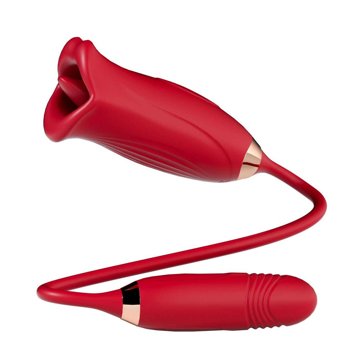 Twin Double Vibrator – Red