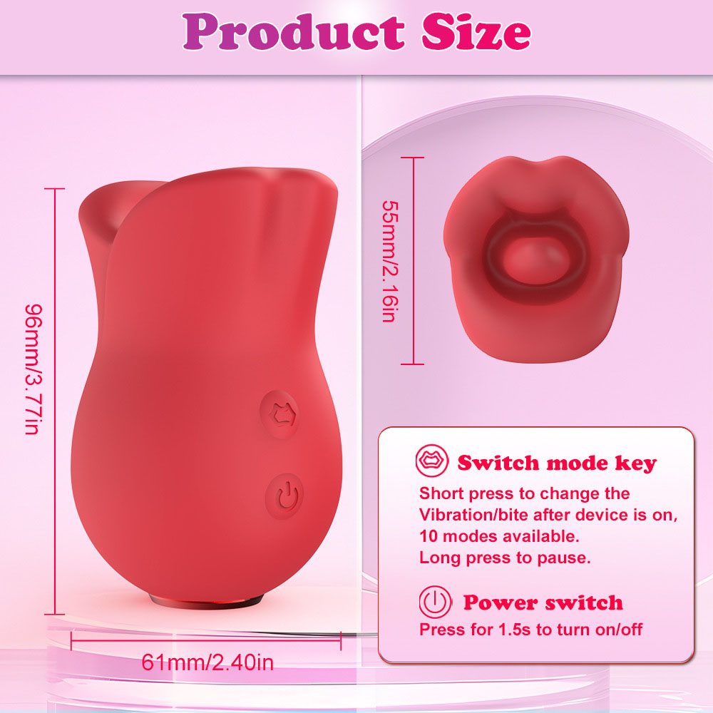 Tongue Vibrator – Red or Pink