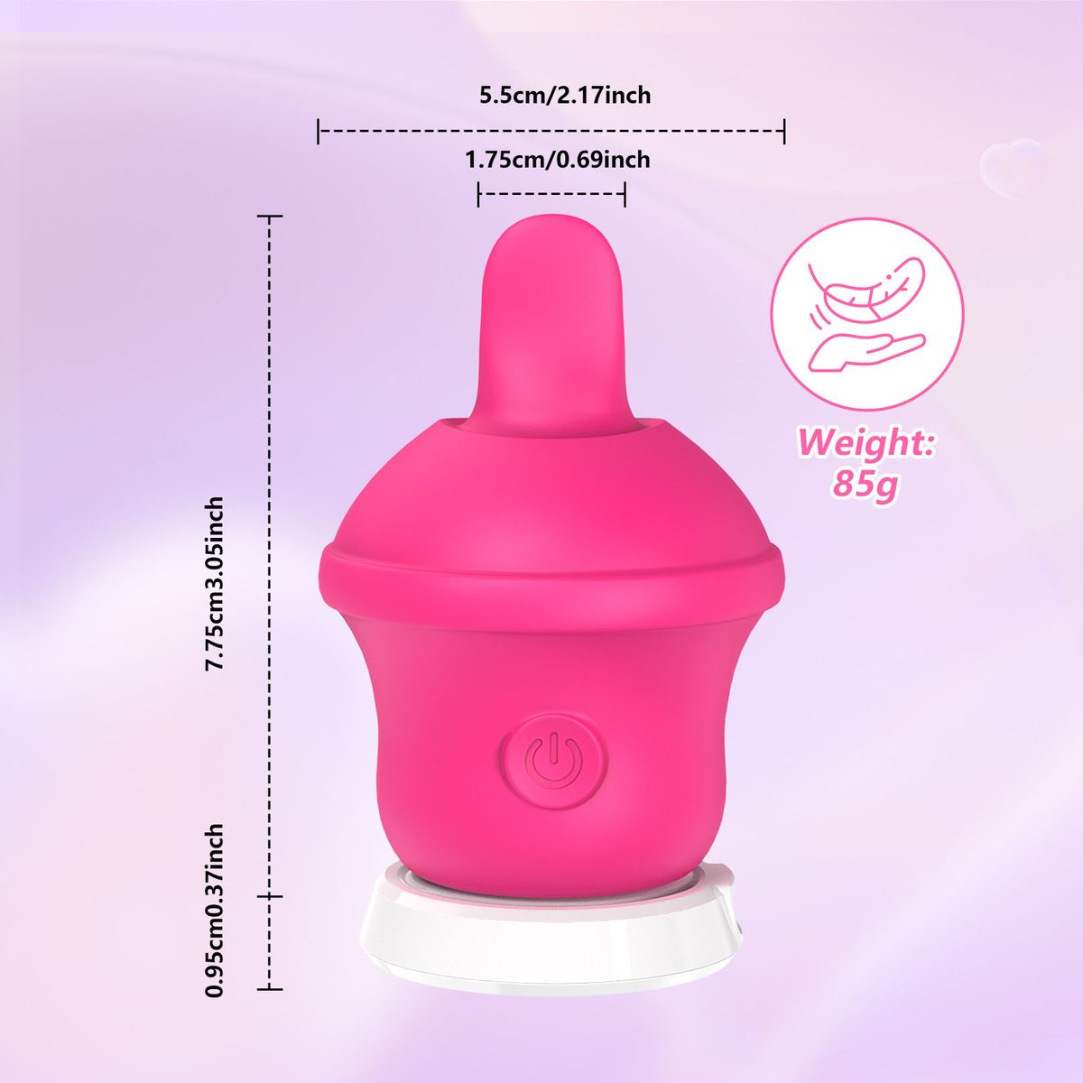 Licking Tongue Vibrator (9.6 × 6.1 cm)