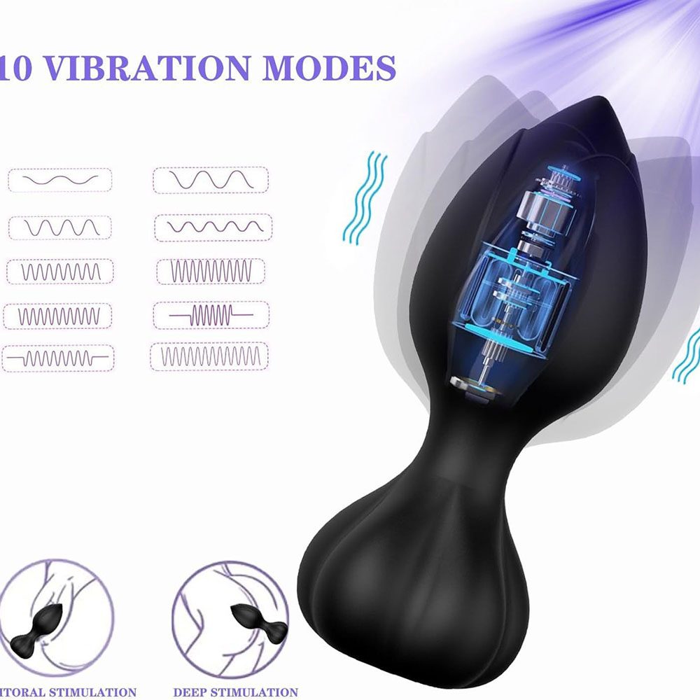 Anal Vibrator – Black or Rose Red