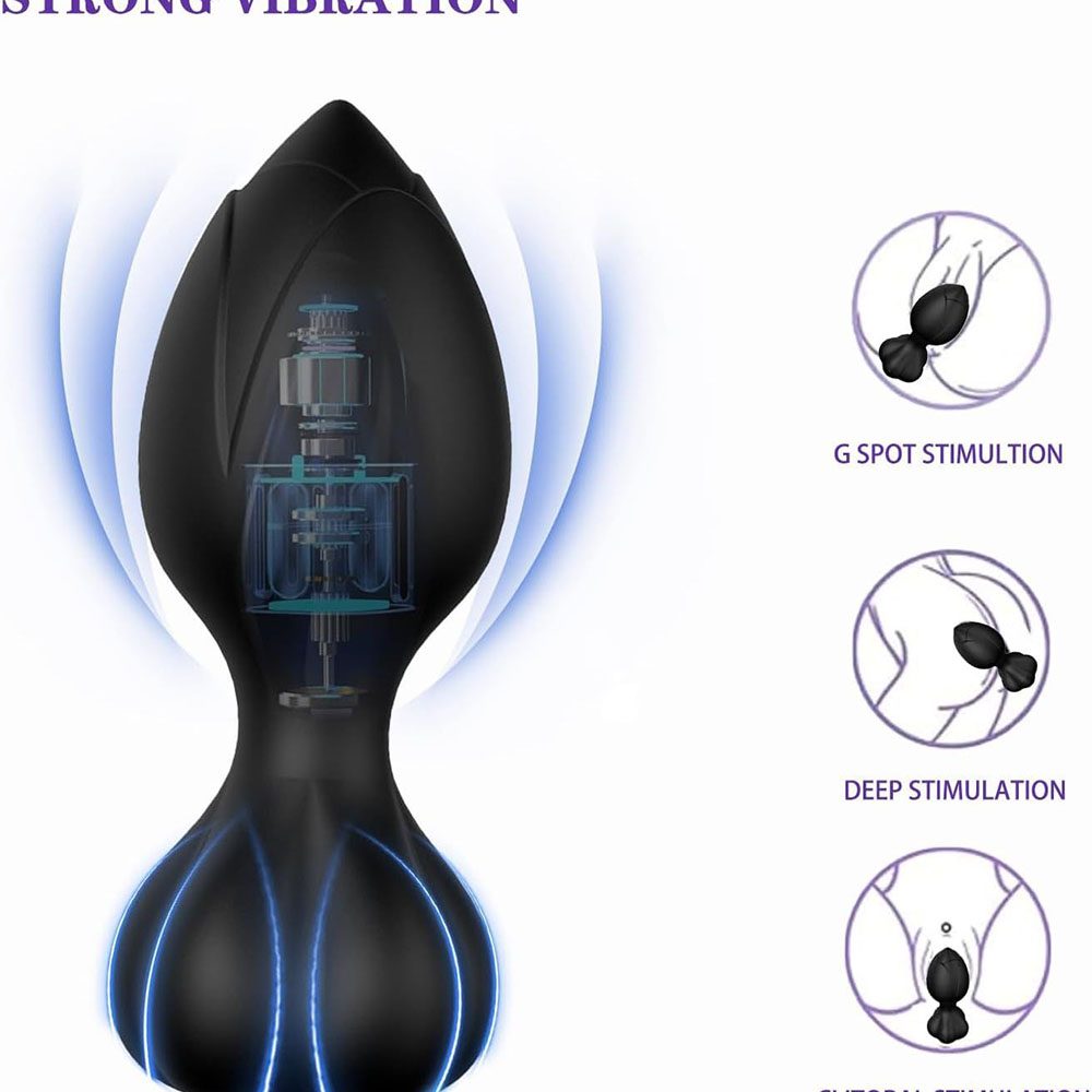 Anal Vibrator – Black or Rose Red