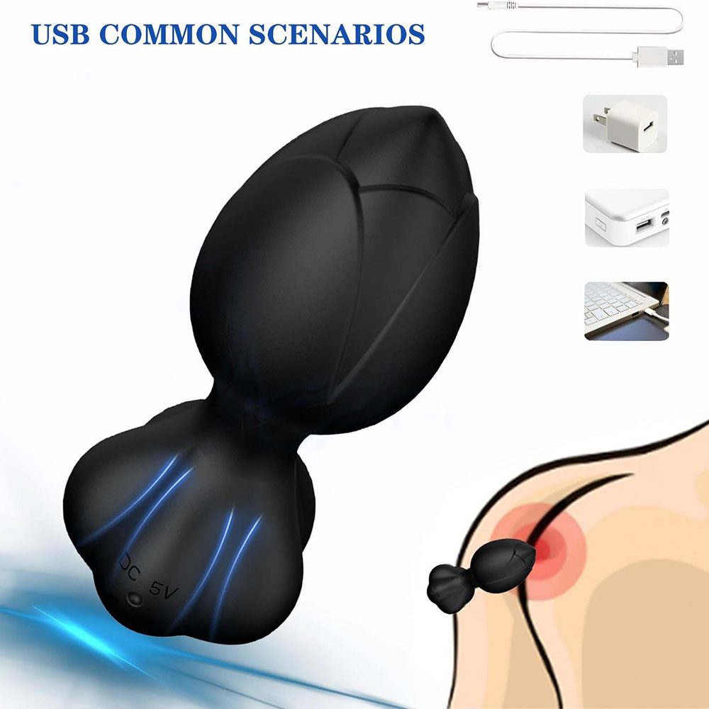 Anal Vibrator – Black or Rose Red