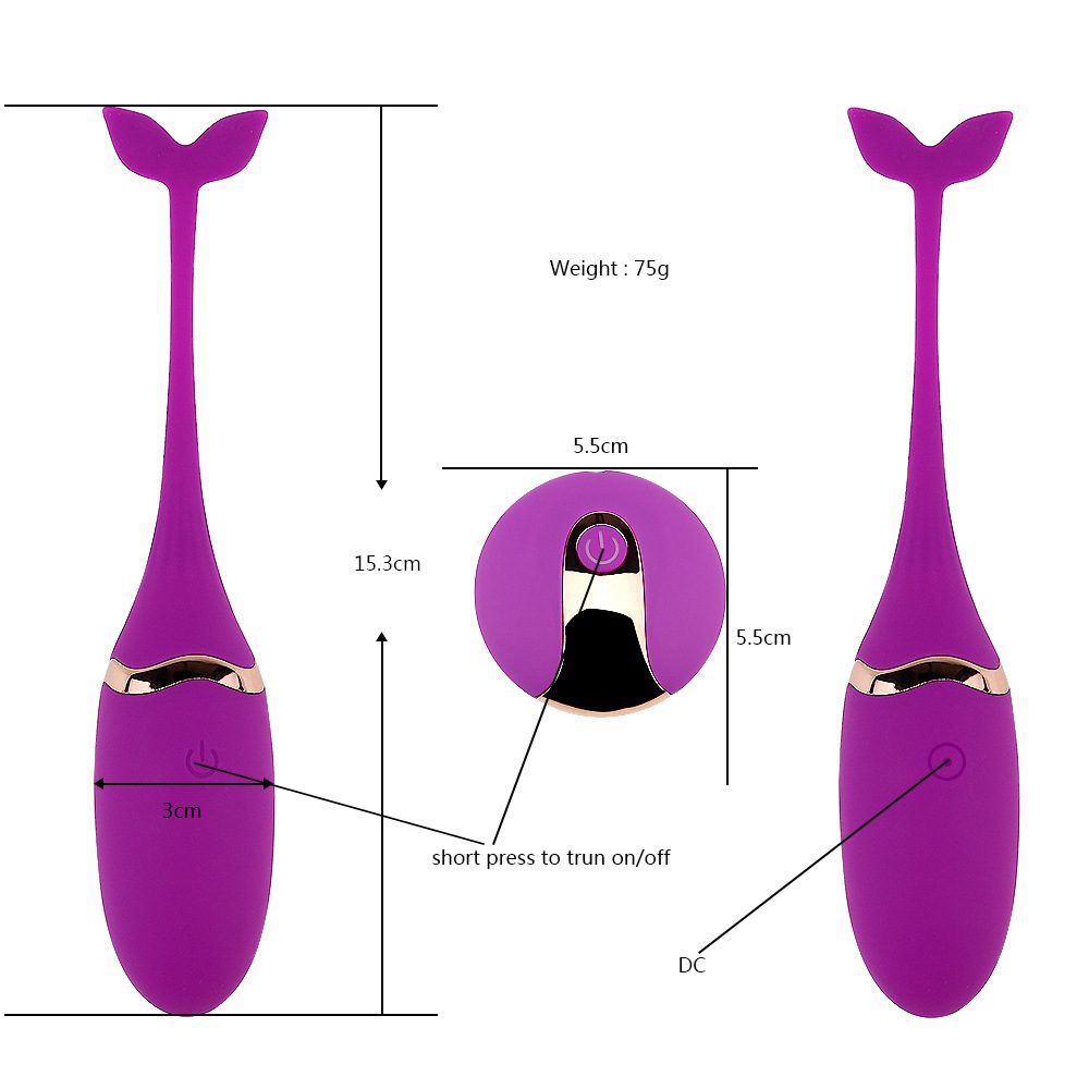 Wireless Remote Control Egg Vibrator in Silicone & ABS