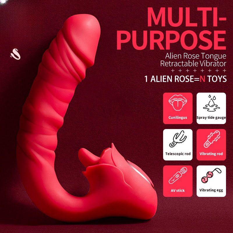 Telescopic Rose Vibrator