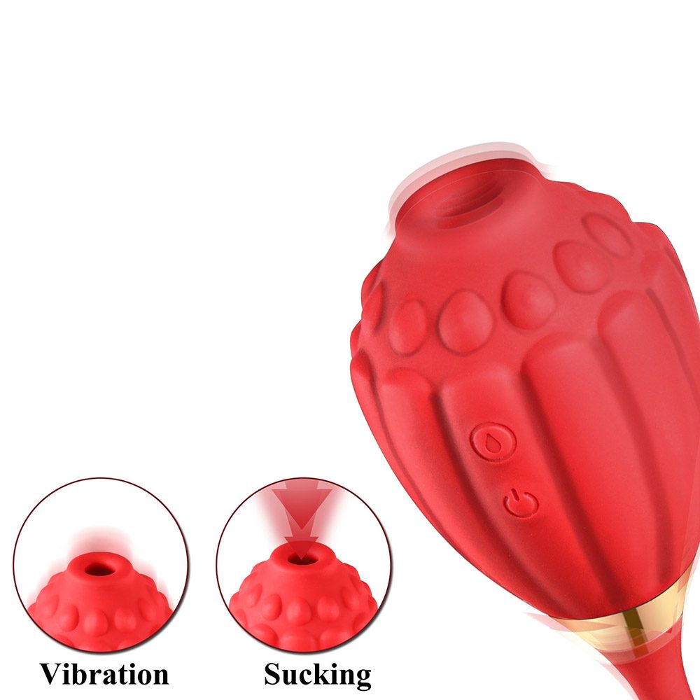 Vibrador doble con ventosa y vibración