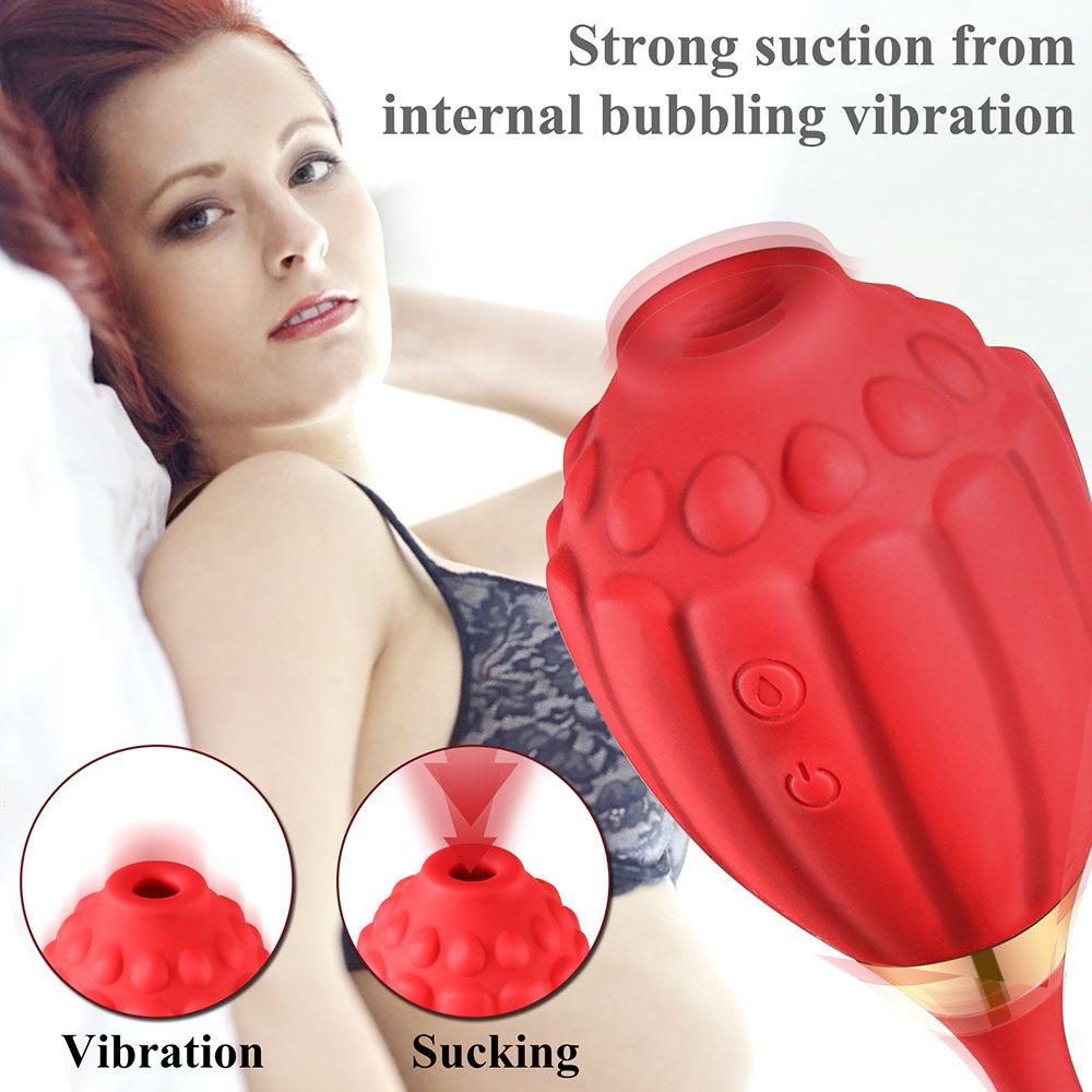 Vibrador doble con ventosa y vibración