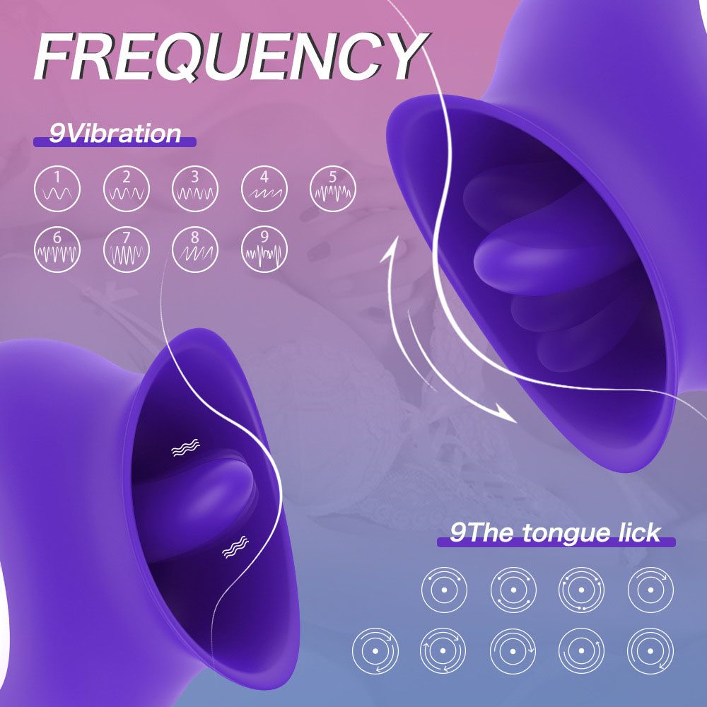 Licking Tongue Vibrator – Purple or Wine Red