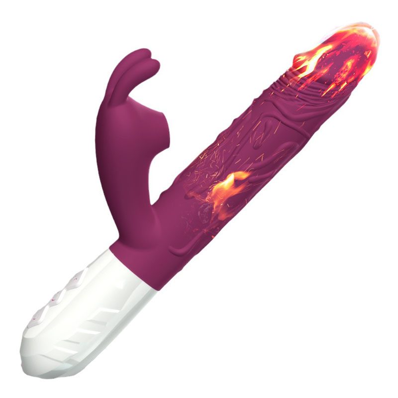 Vibrador conejo con ventosa de Silicona y ABS