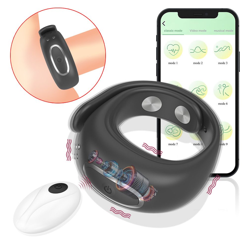 Locking Vibration Cock Ring in Silicone & ABS