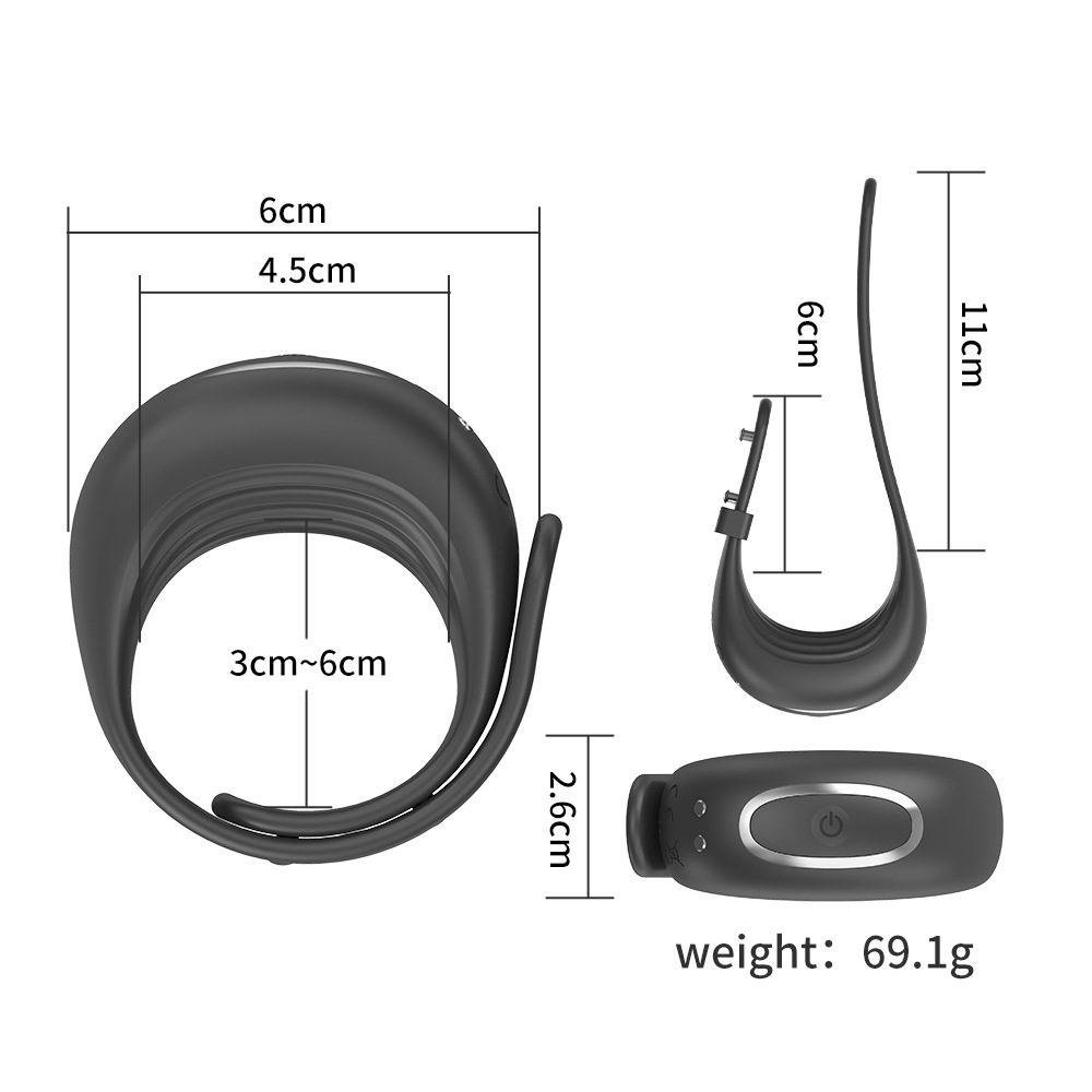 Locking Vibration Cock Ring in Silicone & ABS