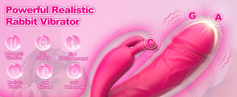 Vibratore coniglio – Rosso