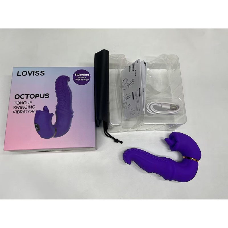 Octopus Tongue Double Vibrator Licking