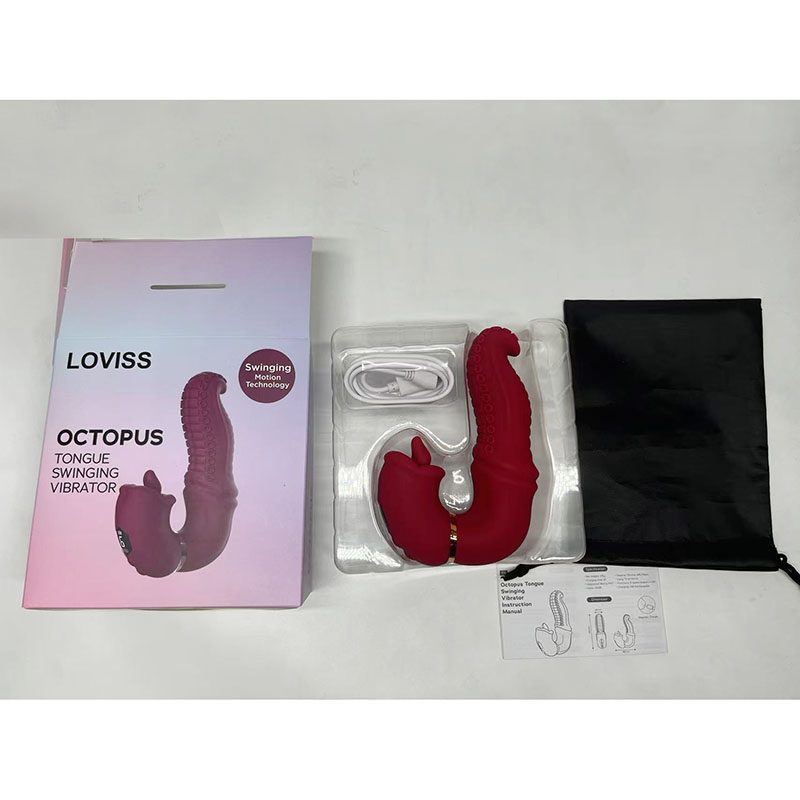 Octopus Tongue Double Vibrator Licking